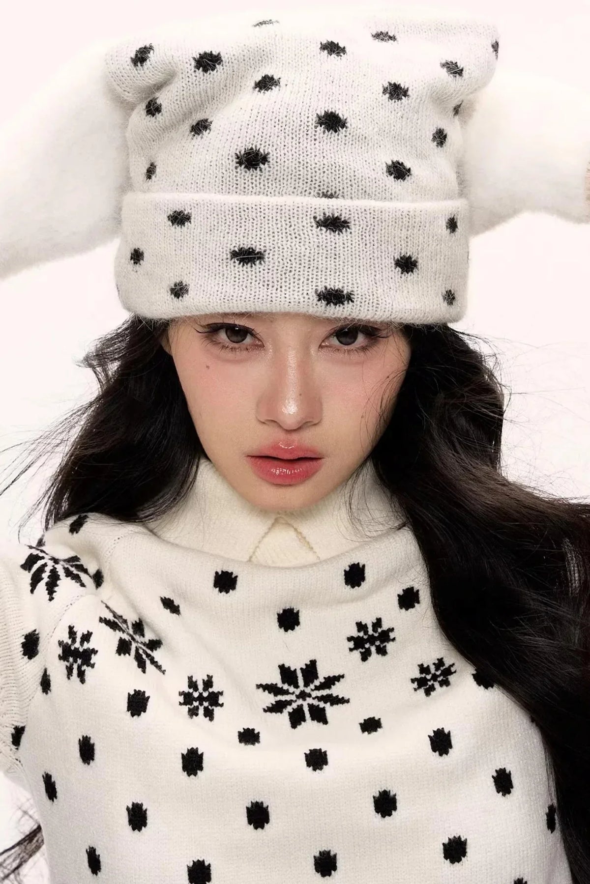 Rabbit Fur Cat Ear Hat