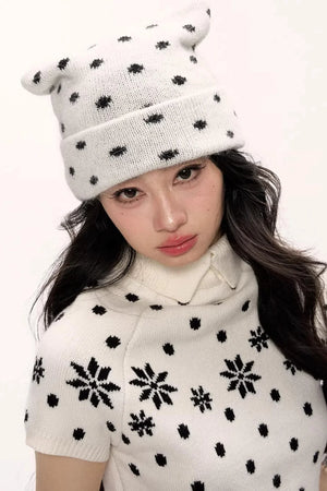 Rabbit Fur Cat Ear Hat