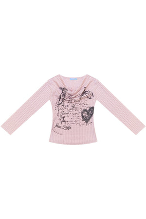 Rabbit Graffiti Knit Blouse