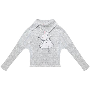 Rabbit Print Knitted Top