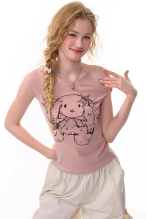 Rabbit Print Top