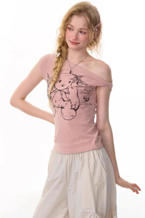 Rabbit Print Top