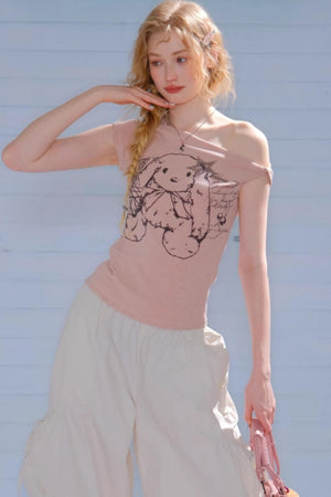 Rabbit Print Top