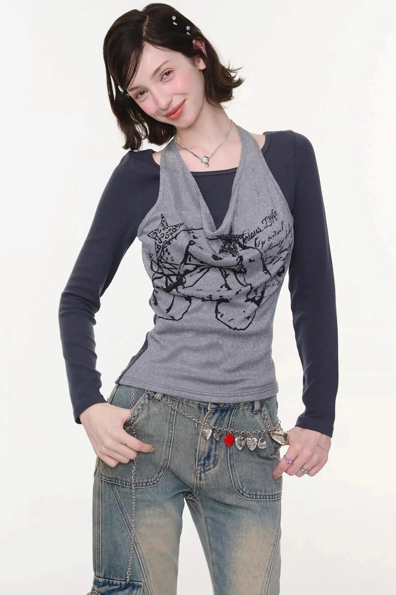 Rabbit Shadow Halter Top