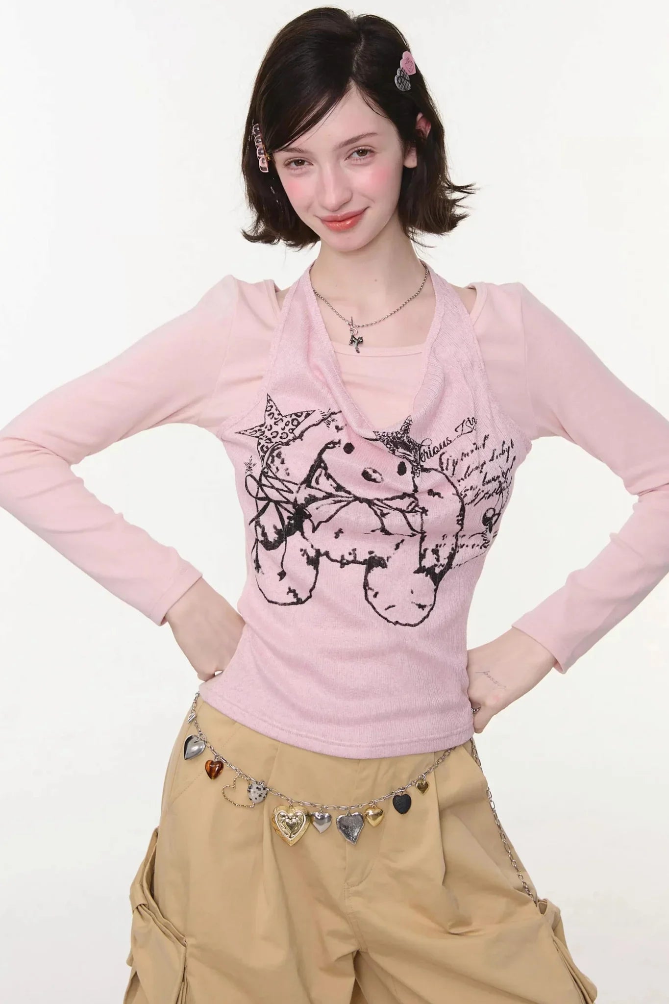 Rabbit Shadow Halter Top