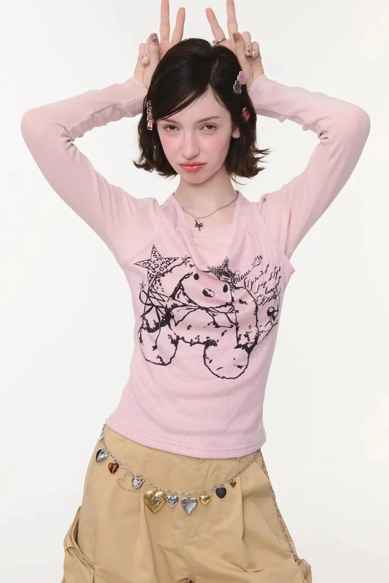 Rabbit Shadow Halter Top