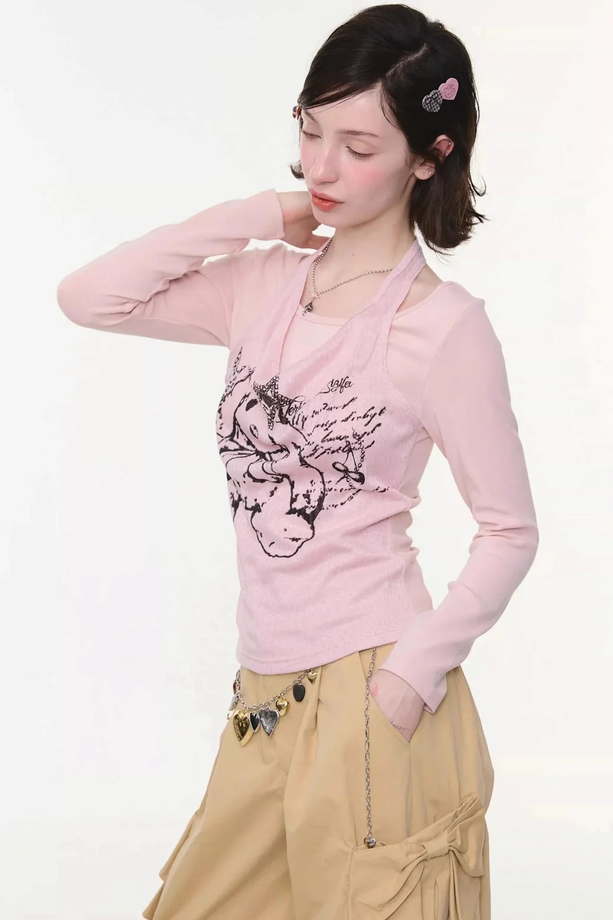 Rabbit Shadow Halter Top