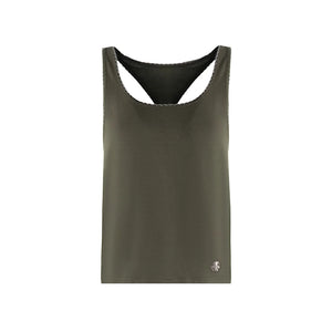 Racerback Special Embroidery Trim Tank Top