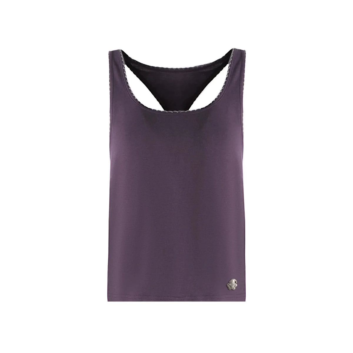 Racerback Special Embroidery Trim Tank Top