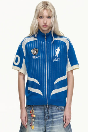Racing Retro Knit Polo Shirt
