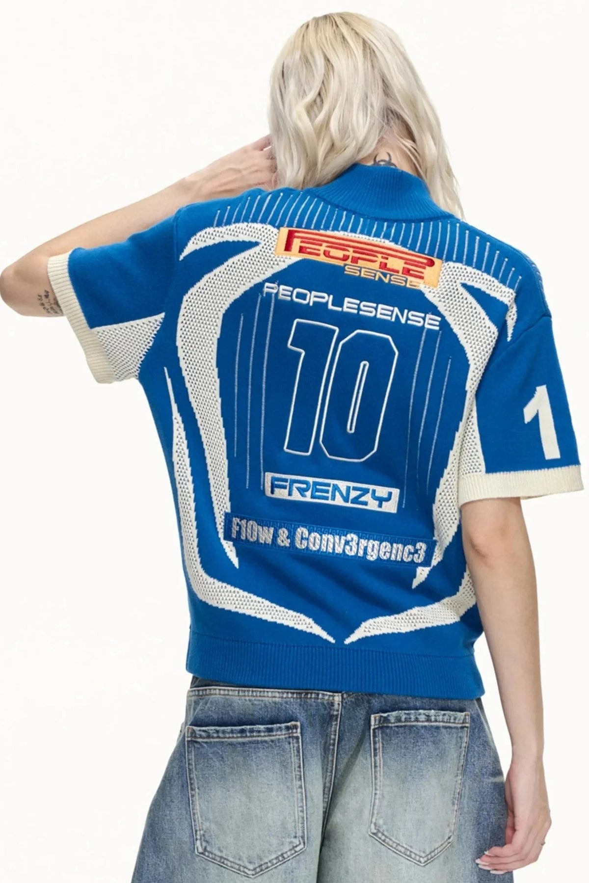 Racing Retro Knit Polo Shirt