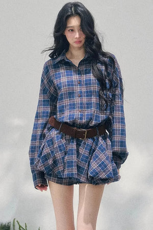 Rain Marks Plaid Dress Set