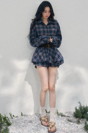 Rain Marks Plaid Dress Set