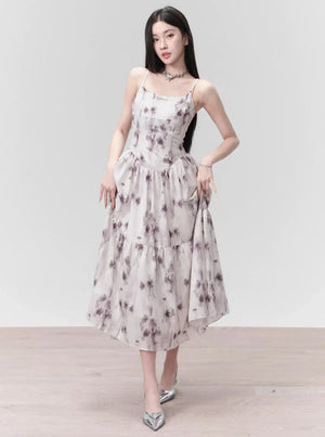 Rain Smudge Rose Dress