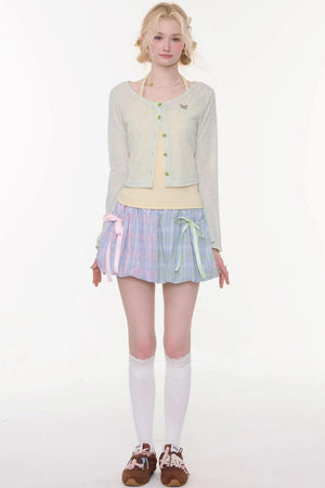 Rainbow Candy Plaid Skirt