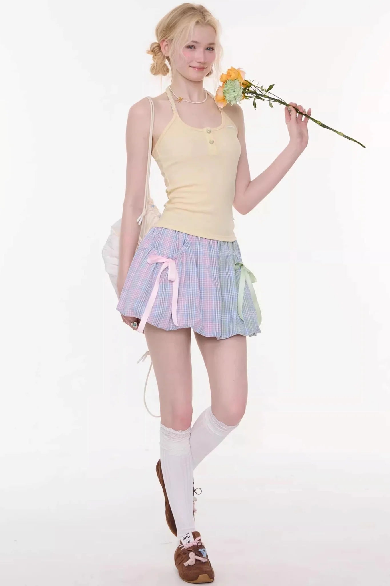 Rainbow Candy Plaid Skirt