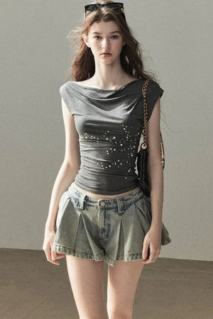 Raindrops On Glass Sleeveless Top