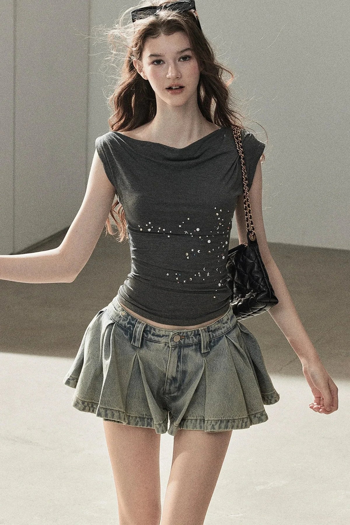 Raindrops On Glass Sleeveless Top