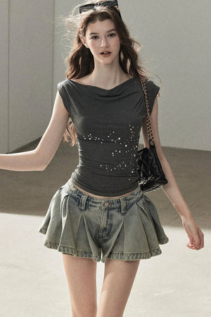 Raindrops On Glass Sleeveless Top