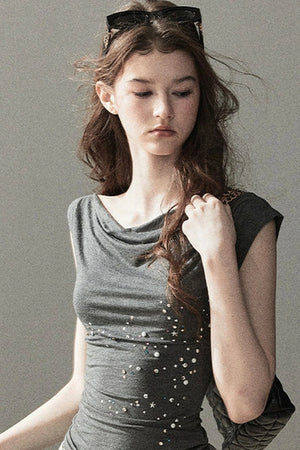 Raindrops On Glass Sleeveless Top