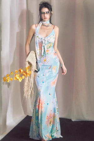 Rampo Resort Printed Dress Set-Up