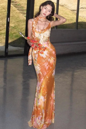 Rampo Resort Printed Dress Set-Up