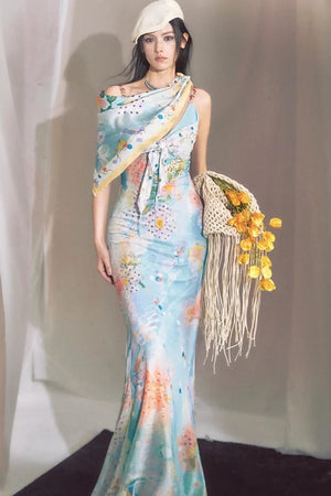 Rampo Resort Printed Dress Set-Up