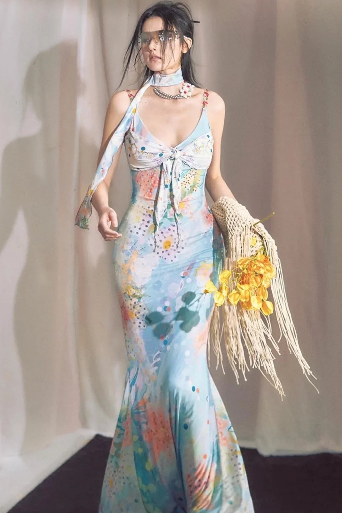 Rampo Resort Printed Dress Set-Up