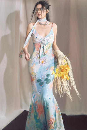 Rampo Resort Printed Dress Set-Up