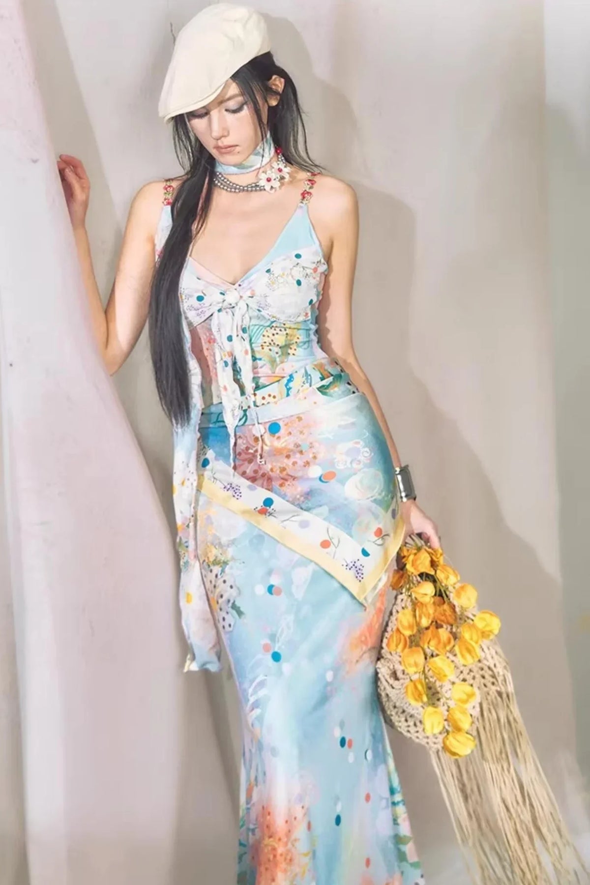 Rampo Resort Printed Dress Set-Up