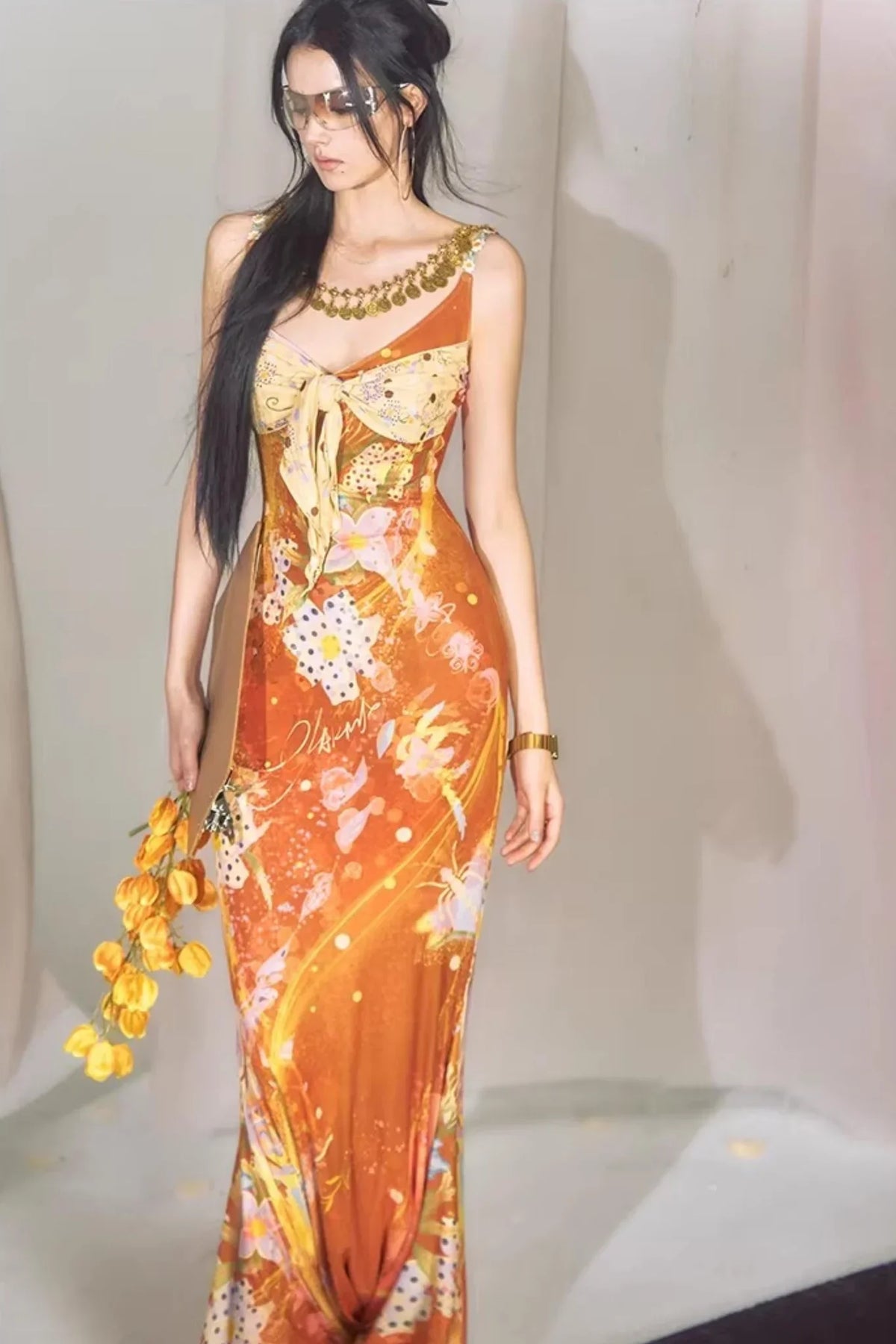 Rampo Resort Printed Dress Set-Up