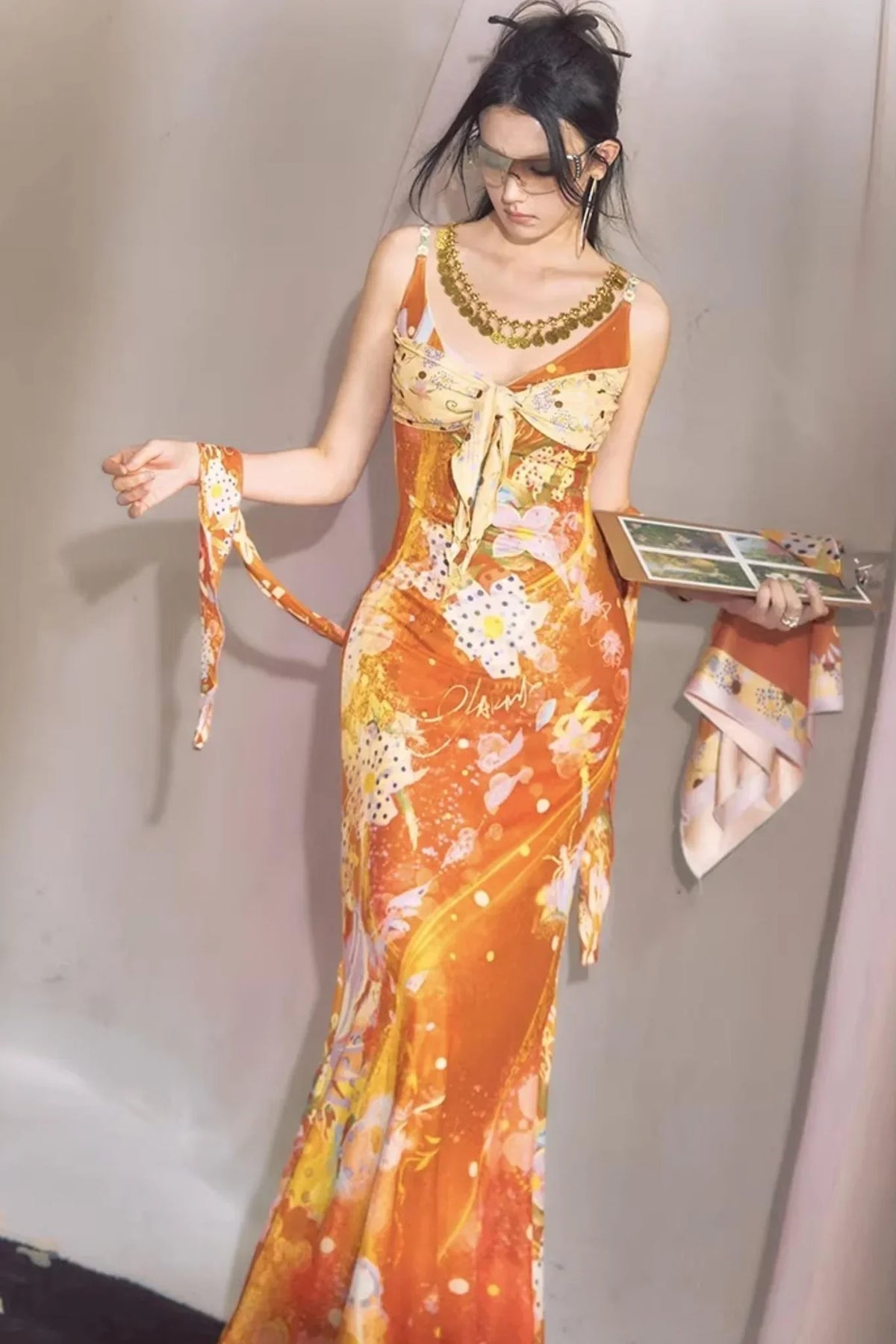 Rampo Resort Printed Dress Set-Up