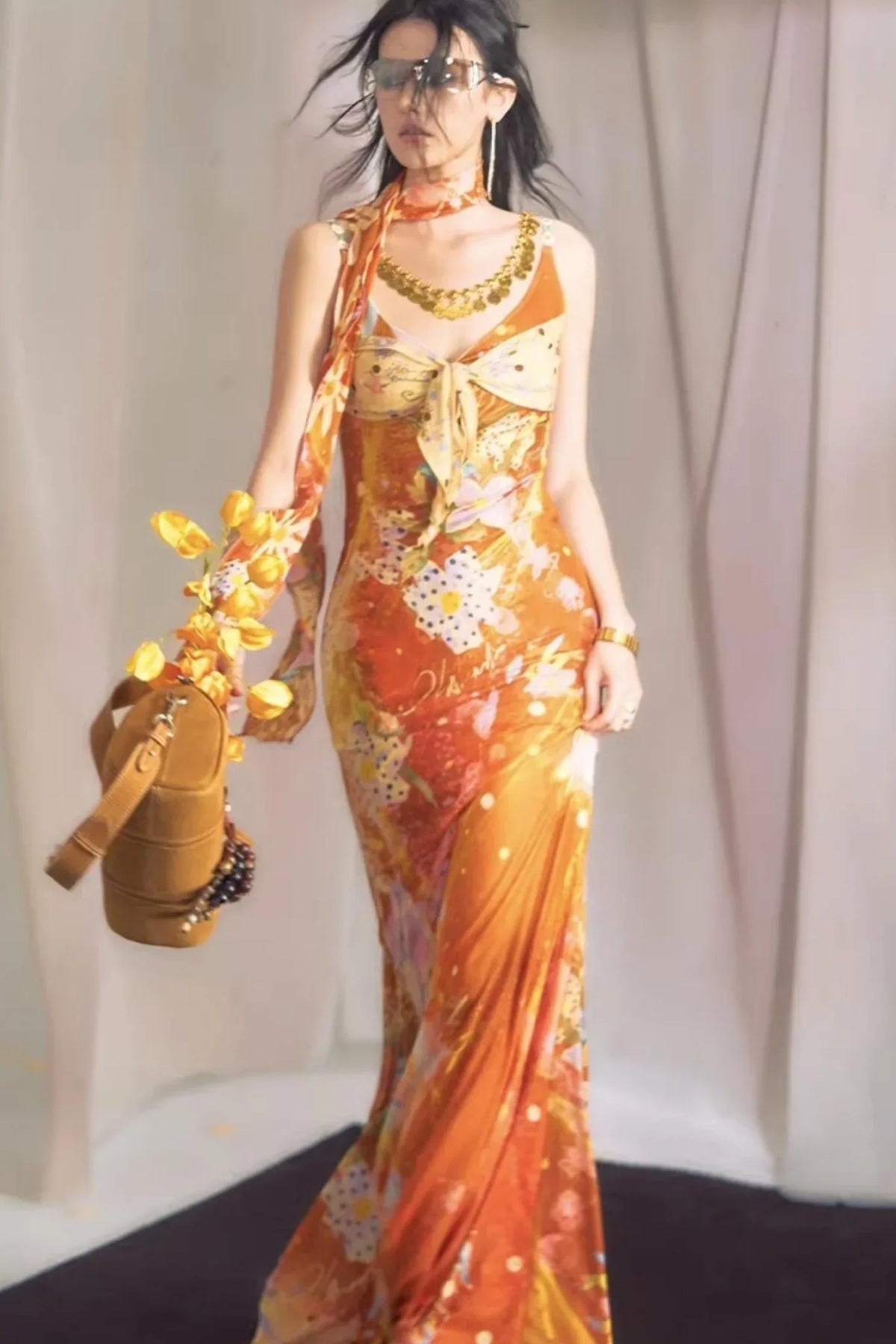 Rampo Resort Printed Dress Set-Up