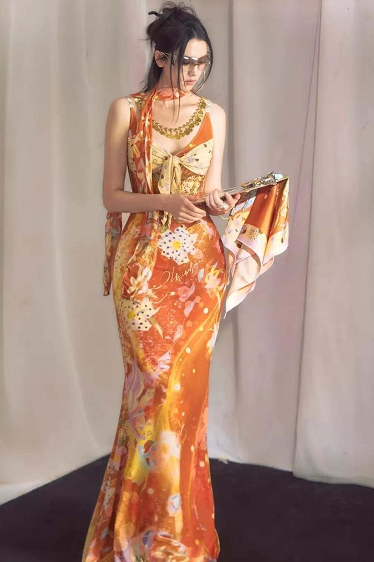 Rampo Resort Printed Dress Set-Up