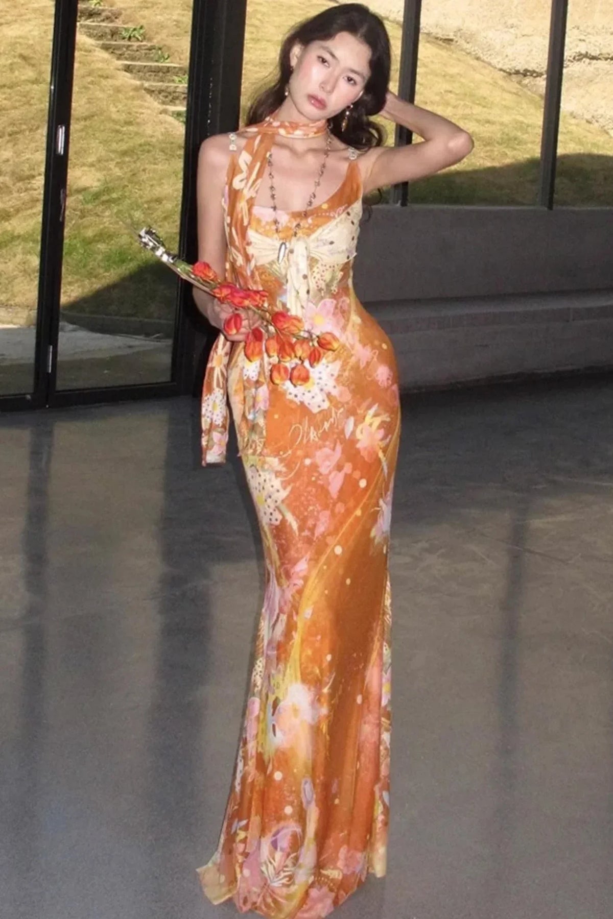 Rampo Resort Printed Dress Set-Up