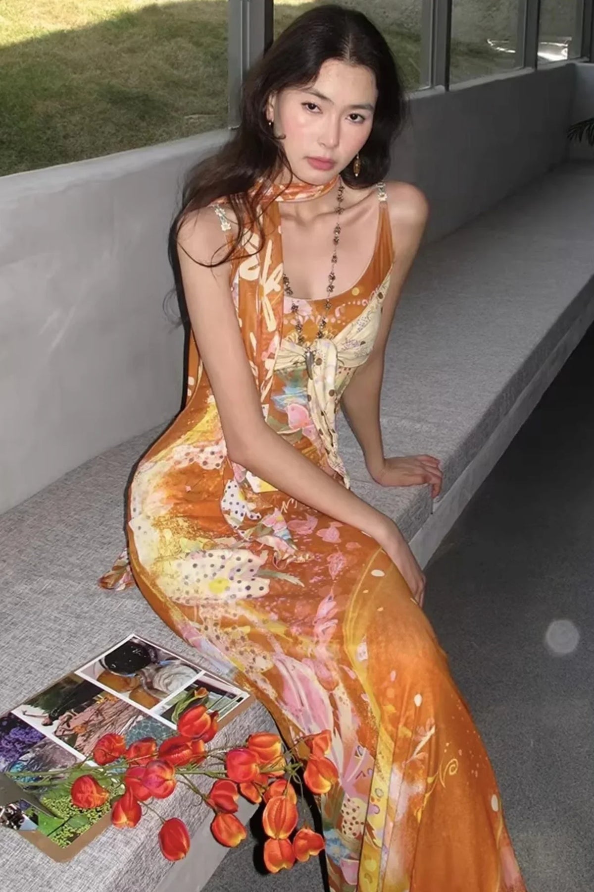Rampo Resort Printed Dress Set-Up