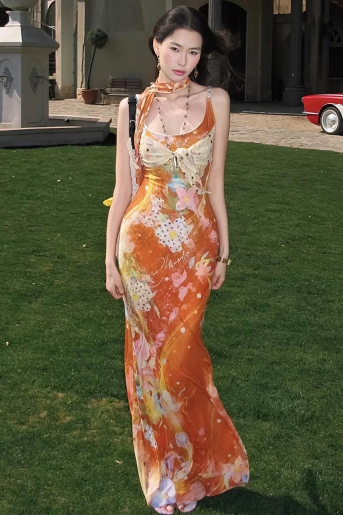 Rampo Resort Printed Dress Set-Up