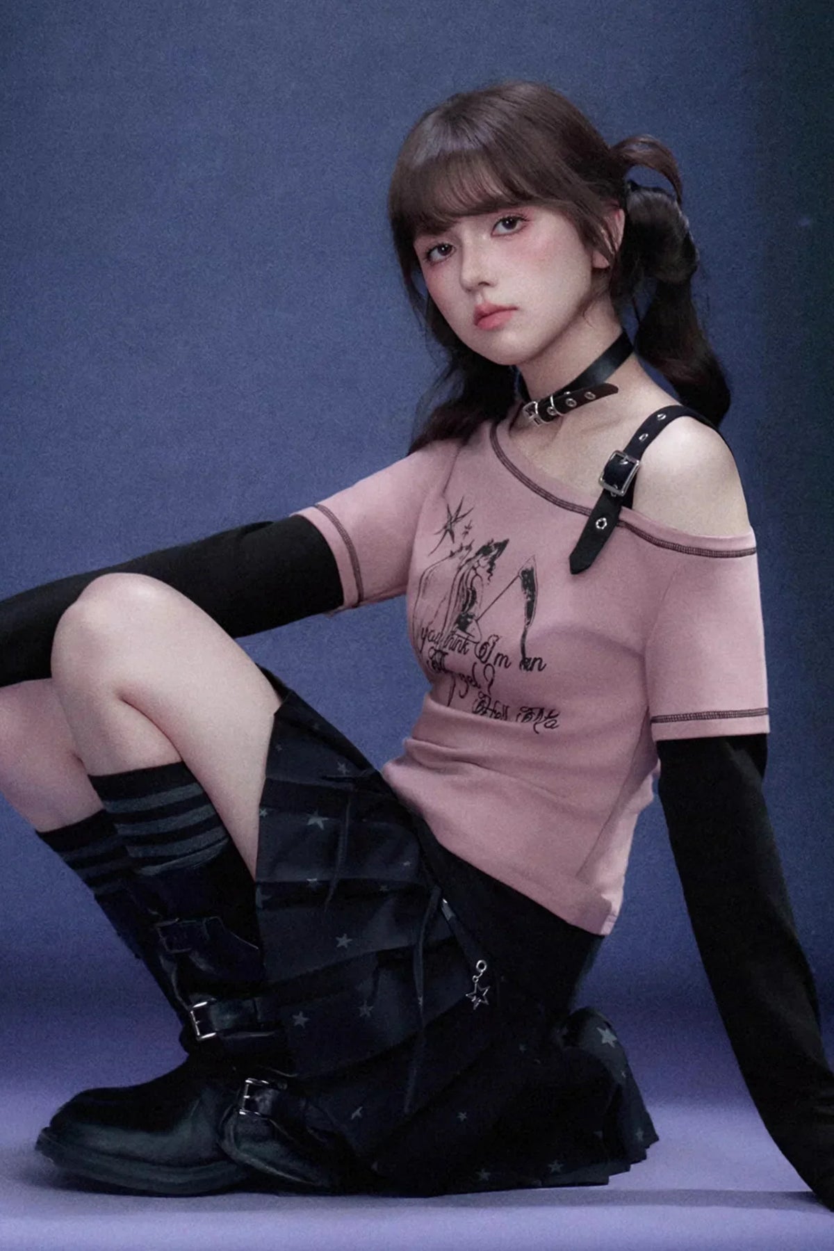 Raspberry Off-Shoulder Angel Top