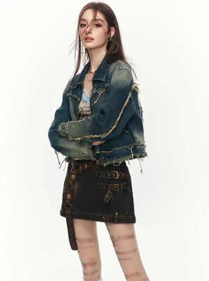 Raw denim jacket