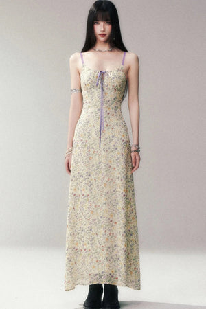 Rayon Spaghetti Strap Floral Dress