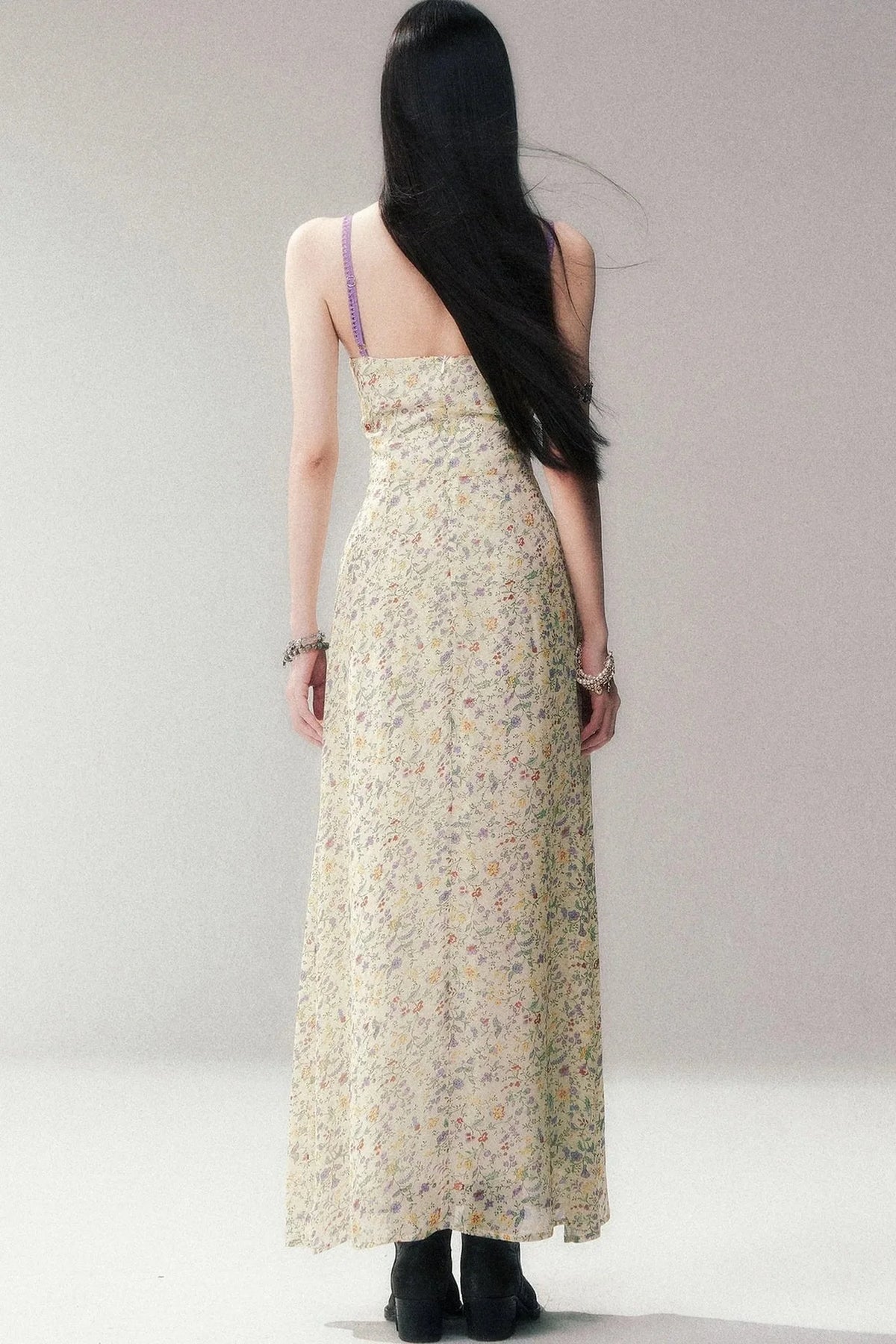 Rayon Spaghetti Strap Floral Dress