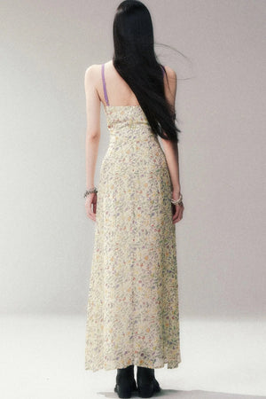 Rayon Spaghetti Strap Floral Dress