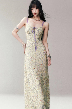 Rayon Spaghetti Strap Floral Dress