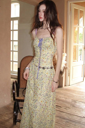 Rayon Spaghetti Strap Floral Dress