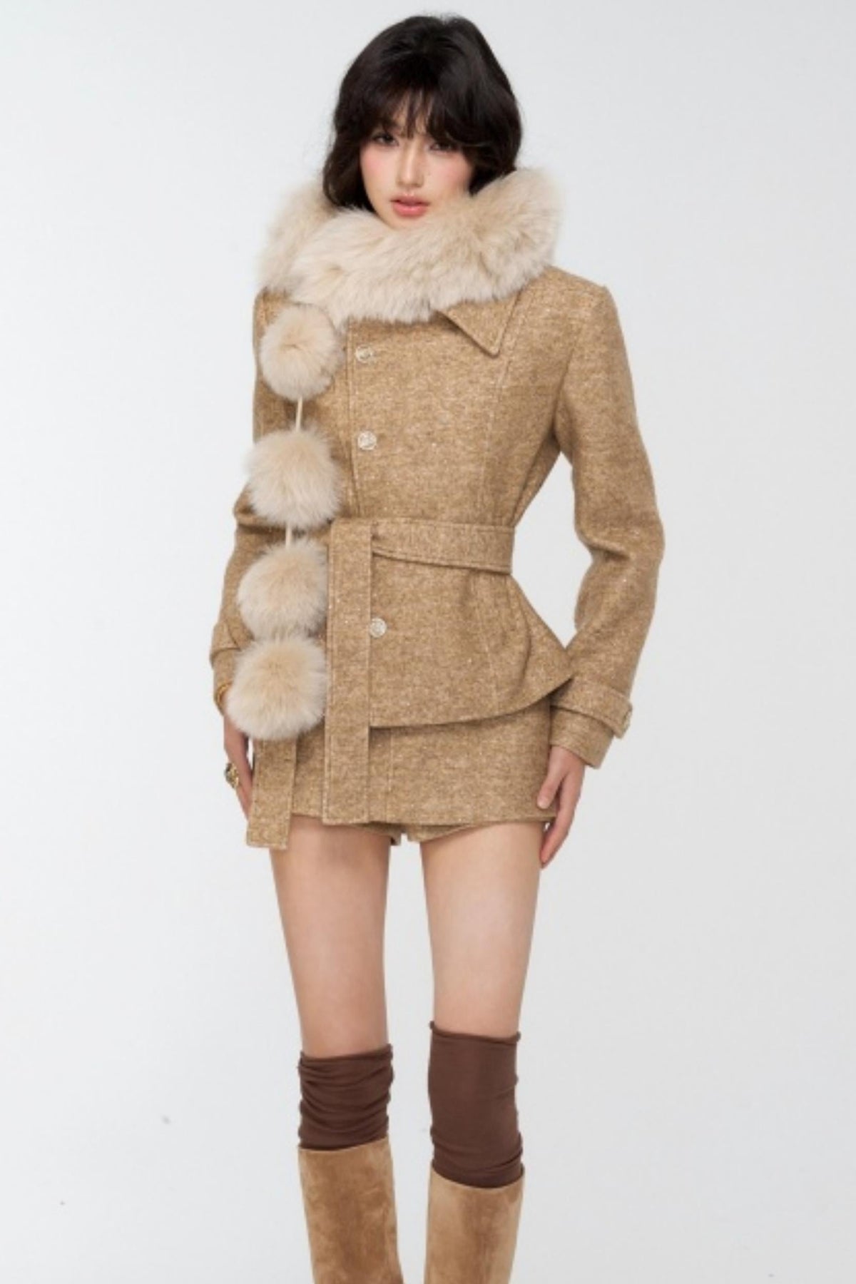 Real Fox Fur Collar Scarf