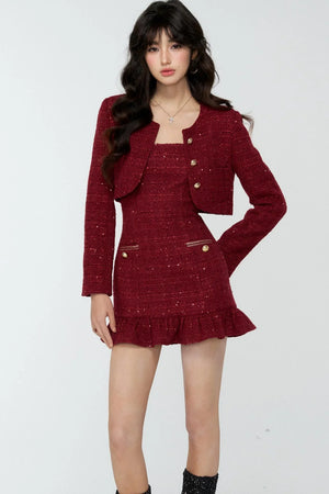Red Chanel Princess Dress Set-Up