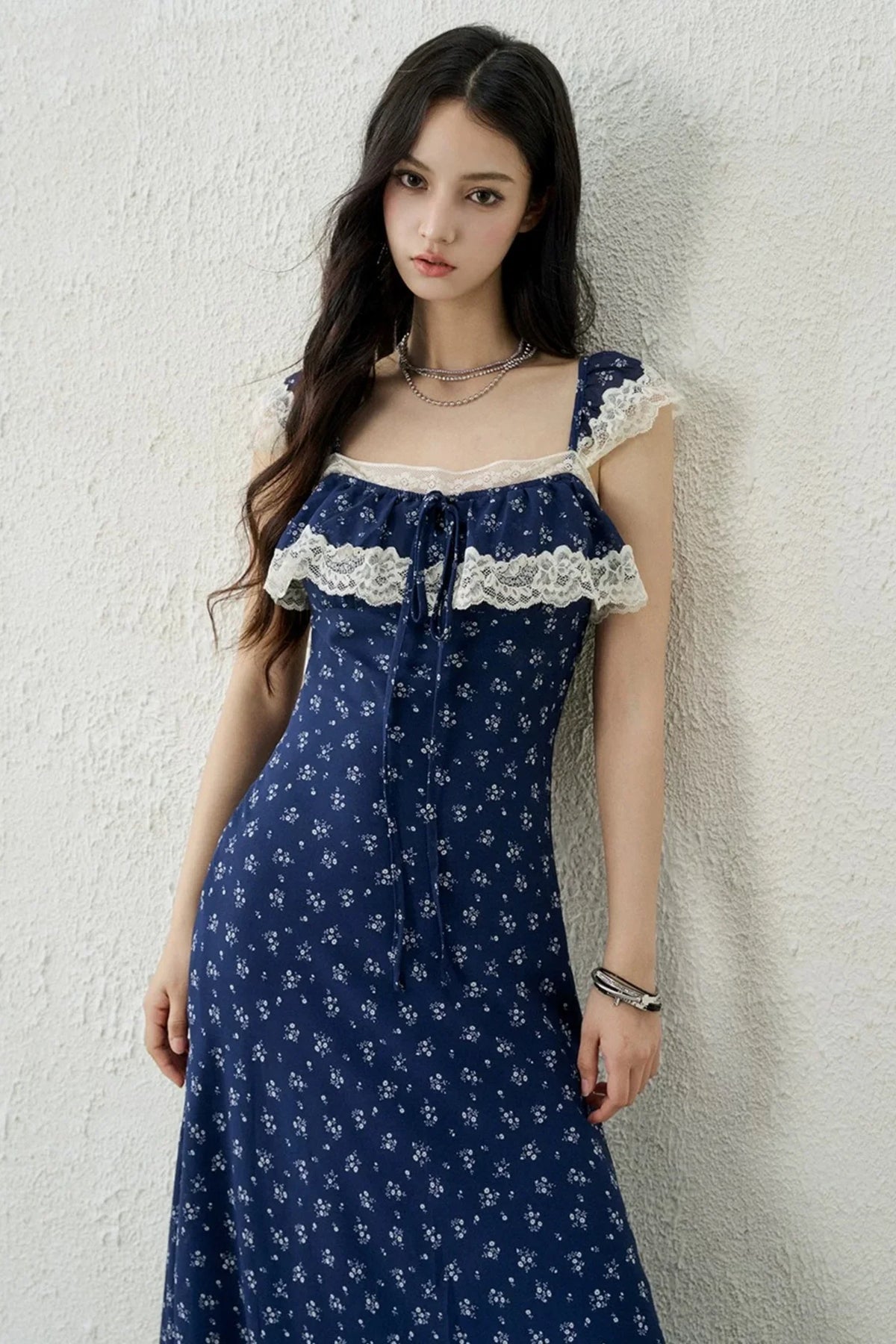 Red Floral Lace Dress