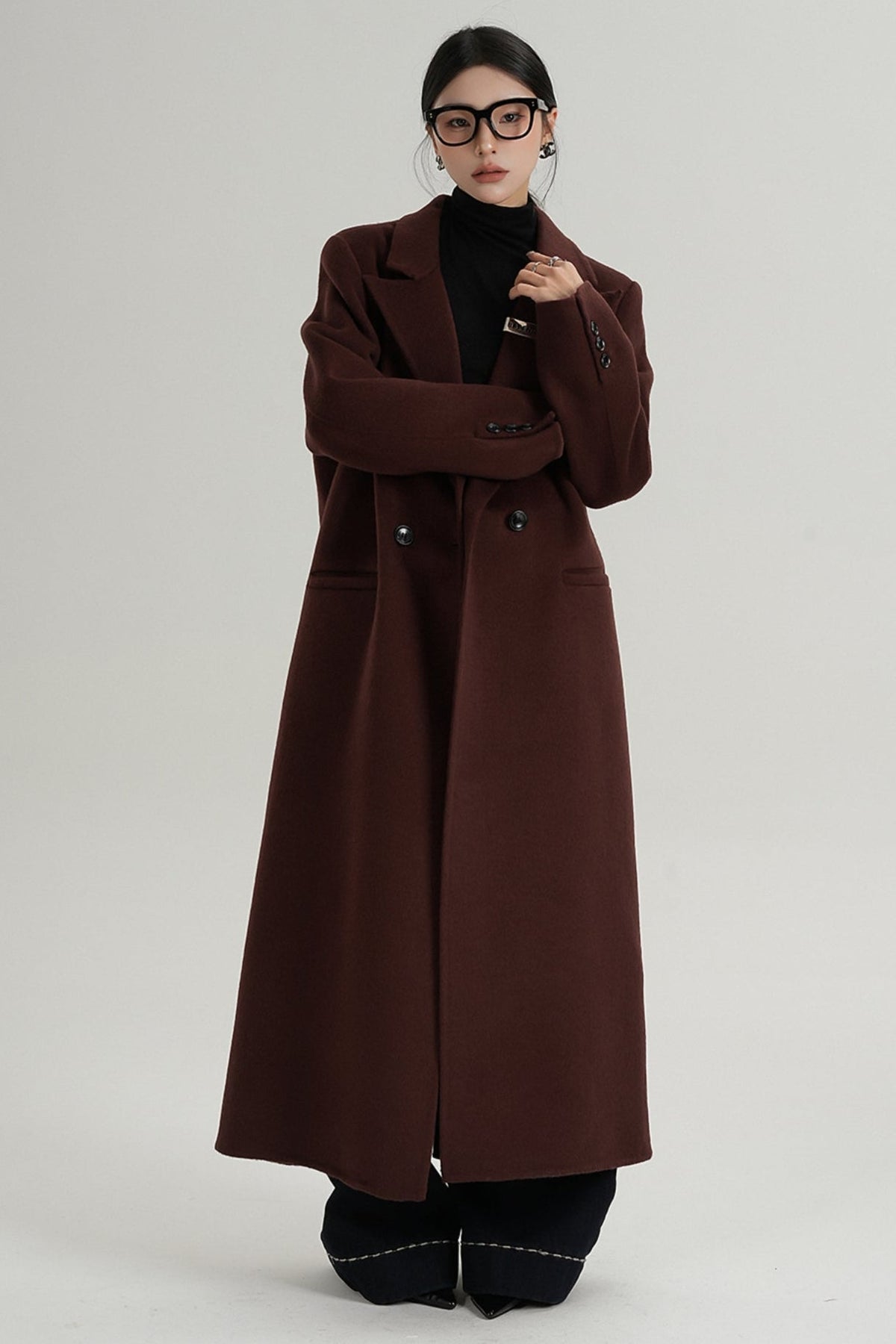 Red Reversible Tweed Coat