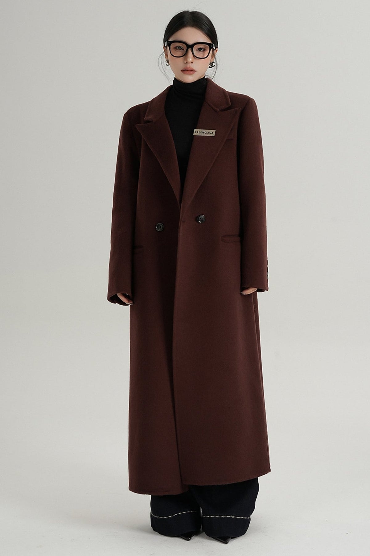 Red Reversible Tweed Coat