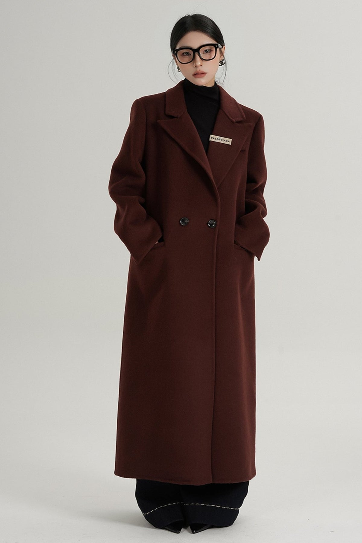 Red Reversible Tweed Coat